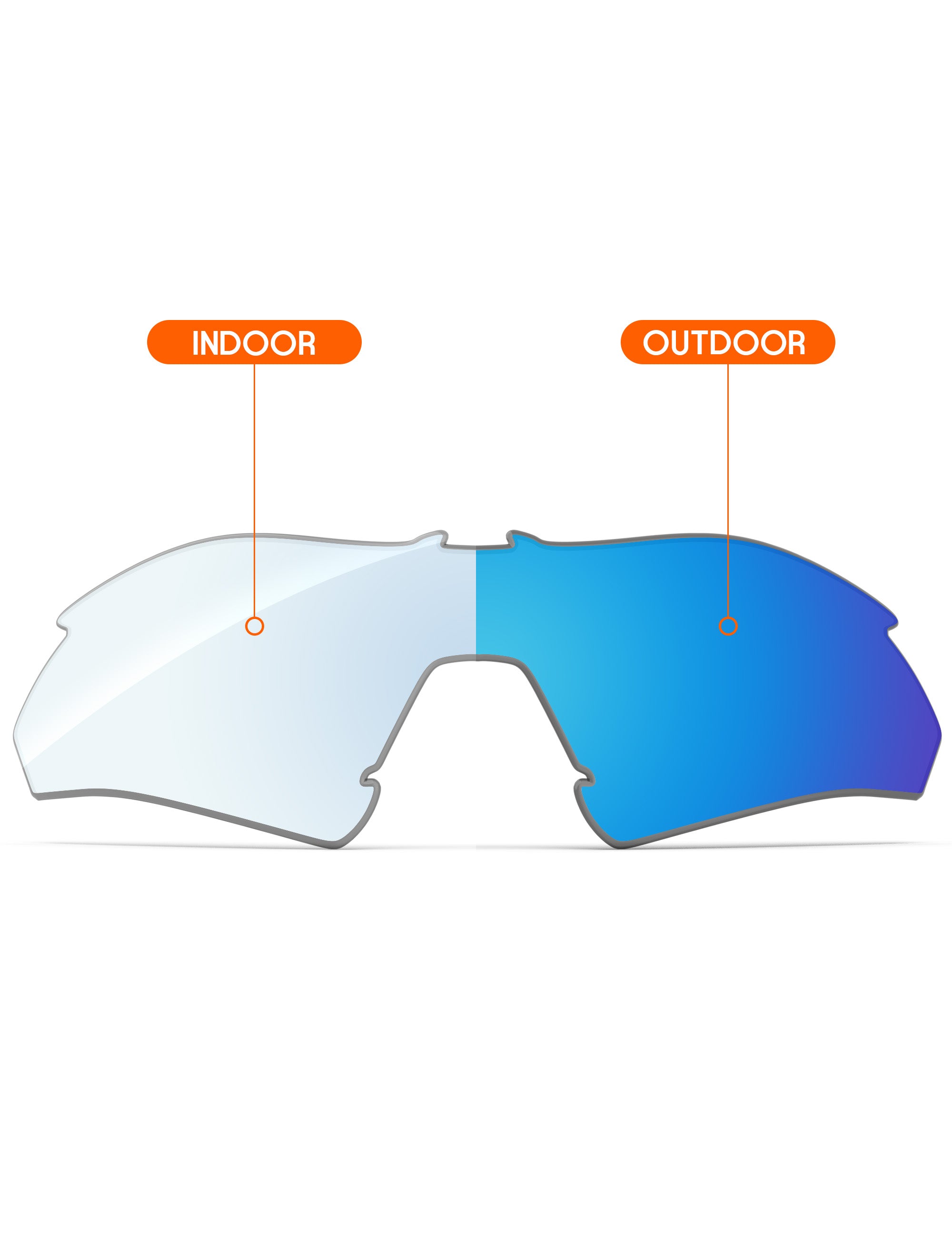 Sky Blue FlashMirror™ Photochromic-Non-Polarized