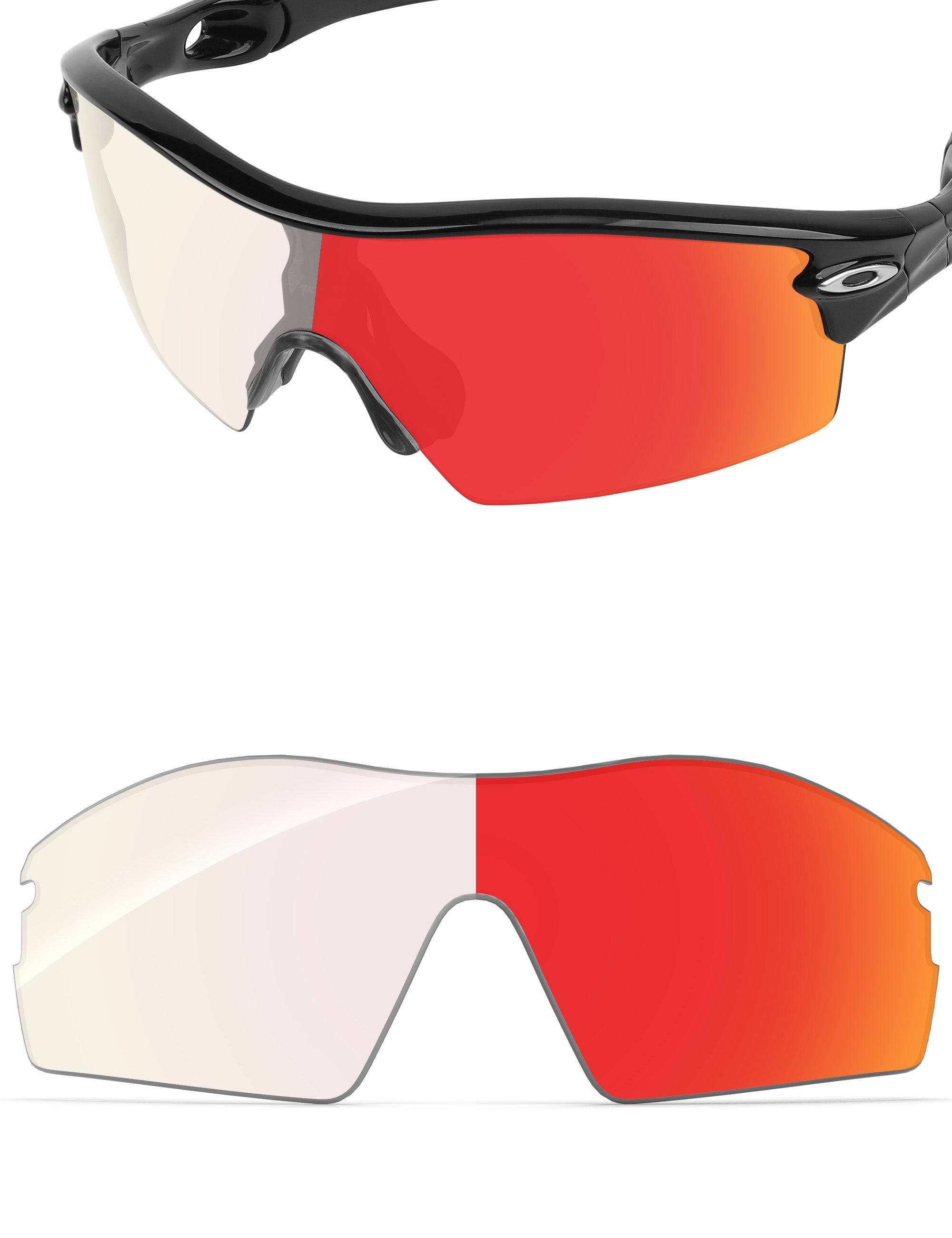 Fire Red FlashMirror™ Photochromic-Non-Polarized