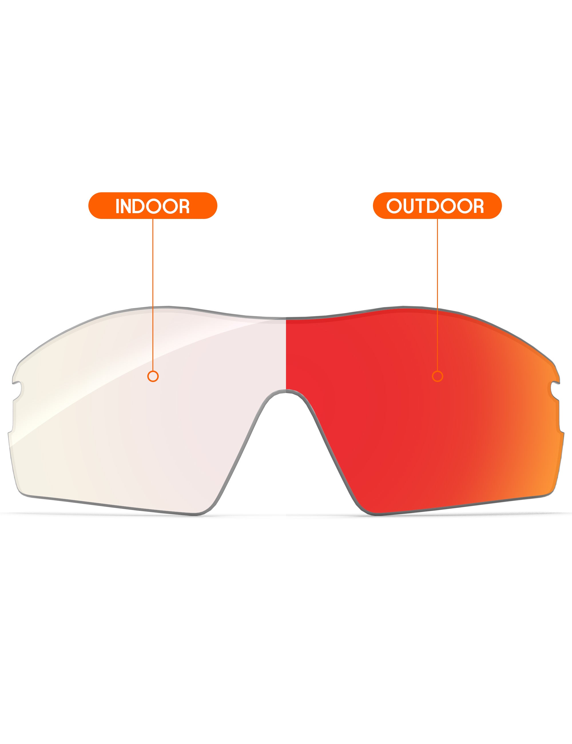 Fire Red FlashMirror™ Photochromic-Non-Polarized