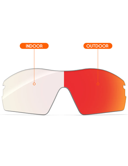 Fire Red FlashMirror™ Photochromic-Non-Polarized