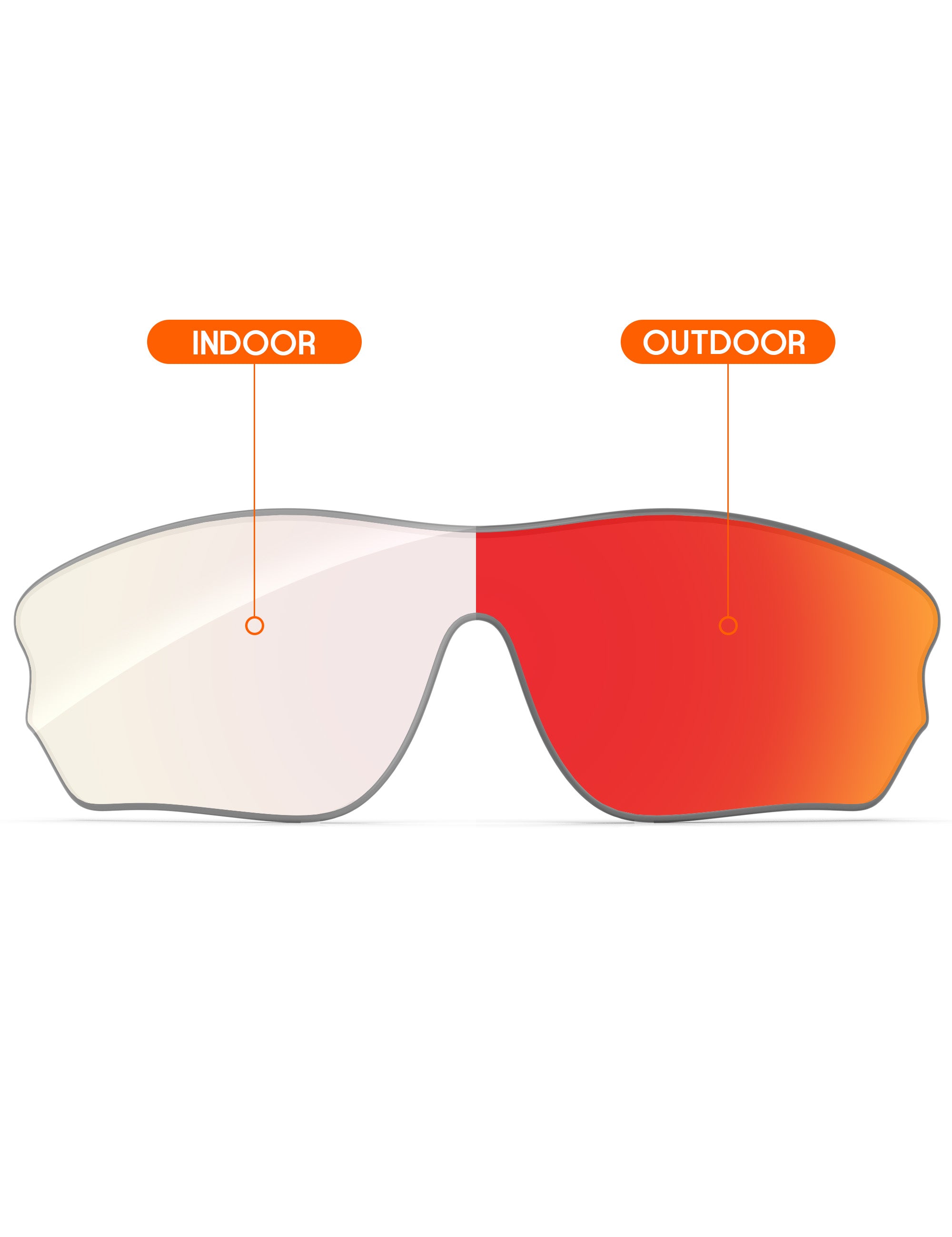 Fire Red FlashMirror™ Photochromic-Non-Polarized