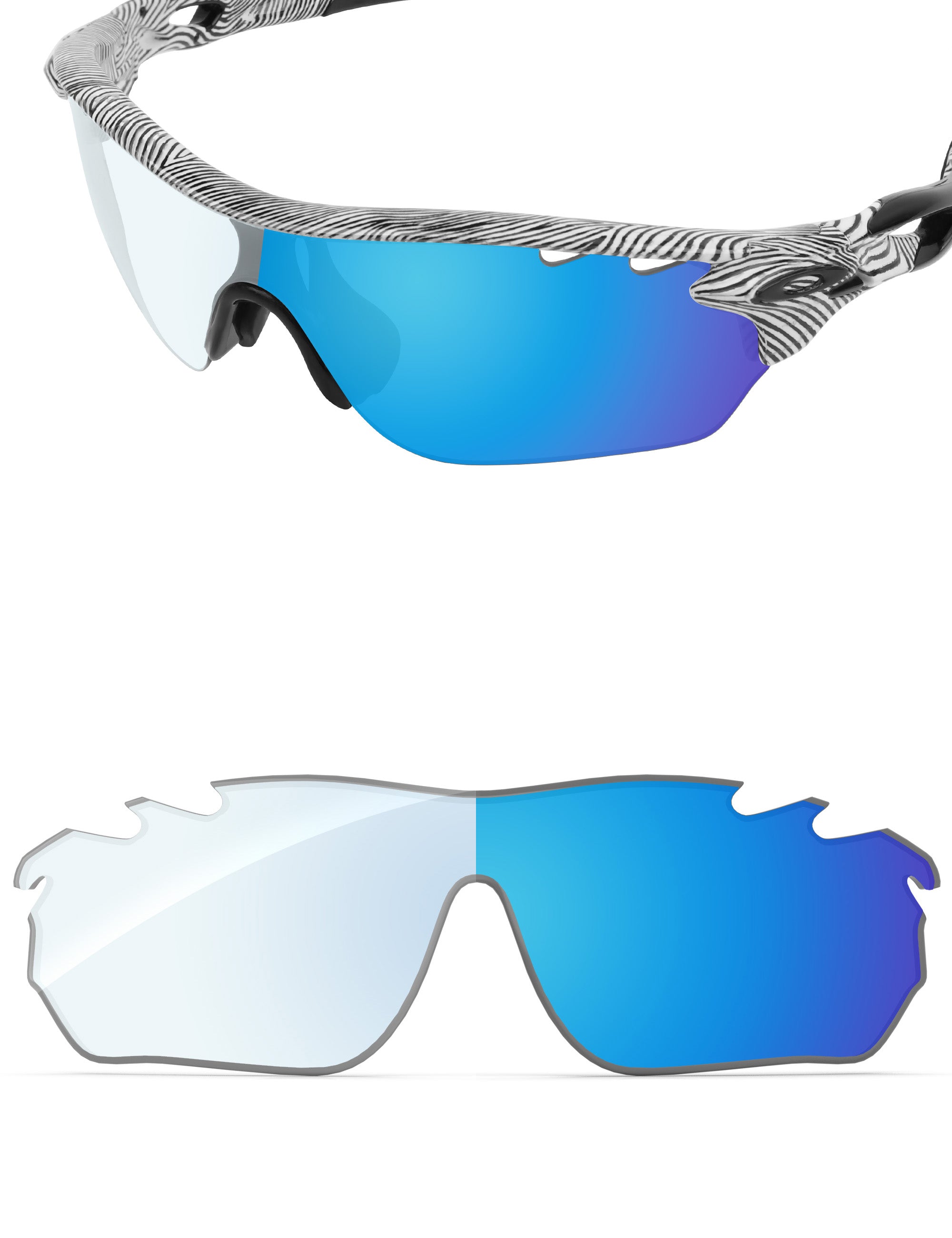 Sky Blue FlashMirror™ Photochromic-Non-Polarized