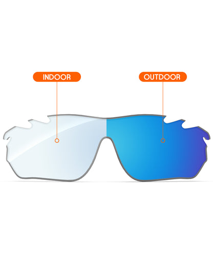 Sky Blue FlashMirror™ Photochromic-Non-Polarized