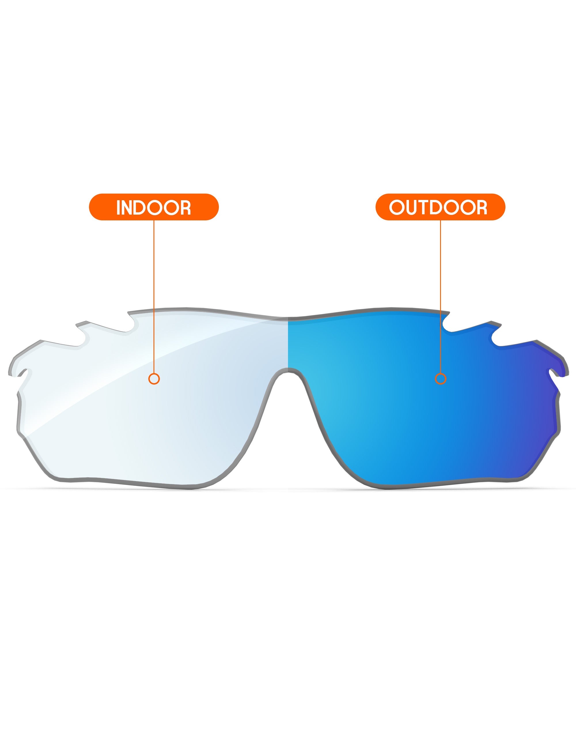 Sky Blue FlashMirror™ Photochromic-Non-Polarized