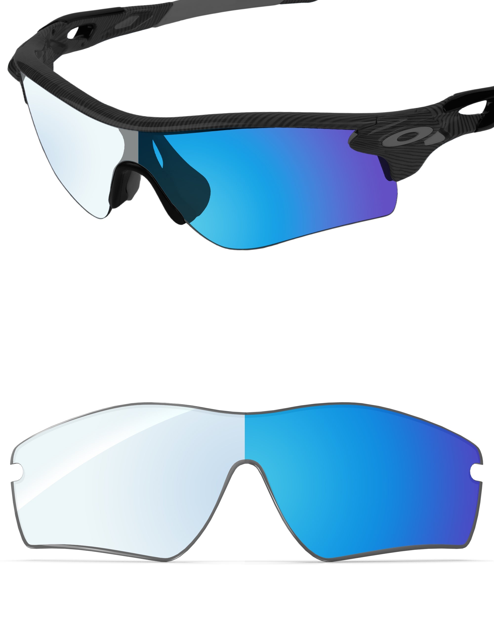 Sky Blue FlashMirror™ Photochromic-Non-Polarized