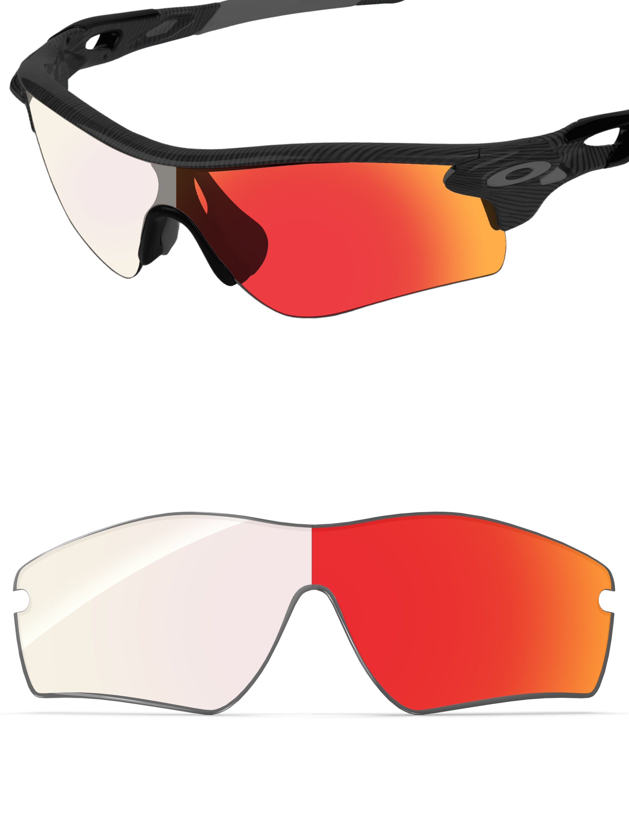 Fire Red FlashMirror™ Photochromic-Non-Polarized