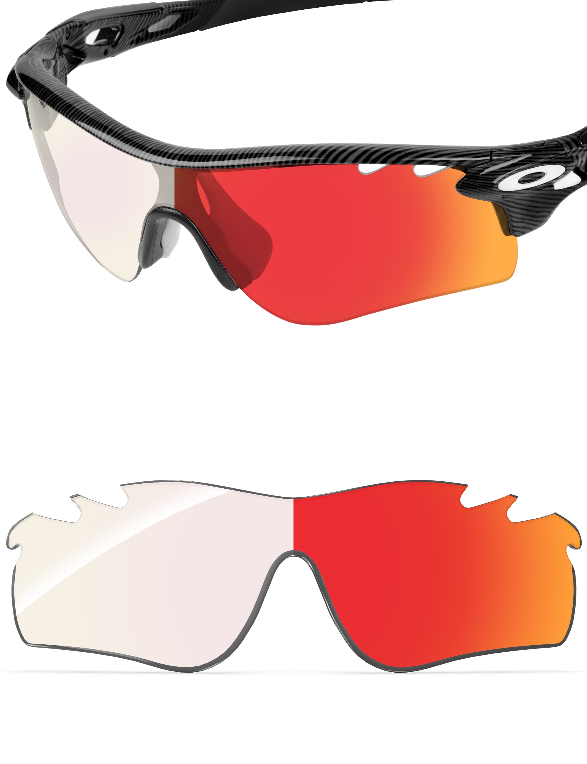 Fire Red FlashMirror™ Photochromic-Non-Polarized
