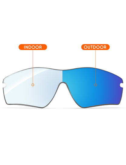 Sky Blue FlashMirror™ Photochromic-Non-Polarized