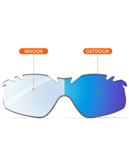 Sky Blue FlashMirror™ Photochromic-Non-Polarized