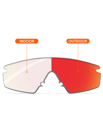 Fire Red FlashMirror™ Photochromic-Non-Polarized
