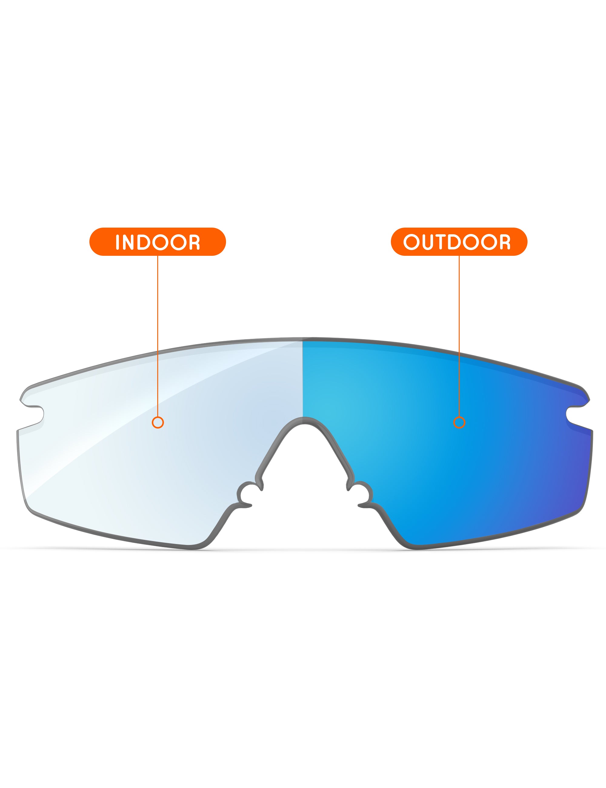 Sky Blue FlashMirror™ Photochromic-Non-Polarized
