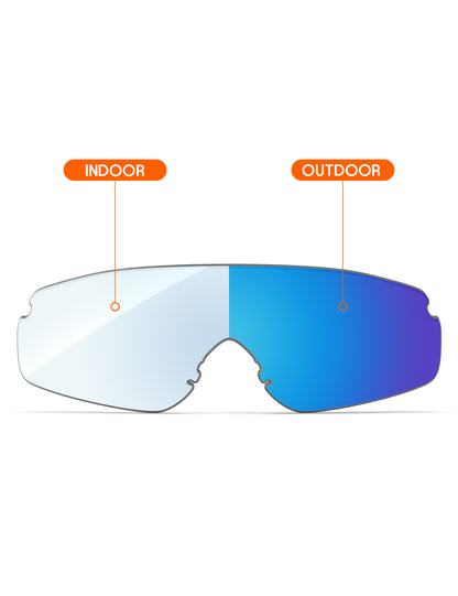 Sky Blue FlashMirror™ Photochromic-Non-Polarized