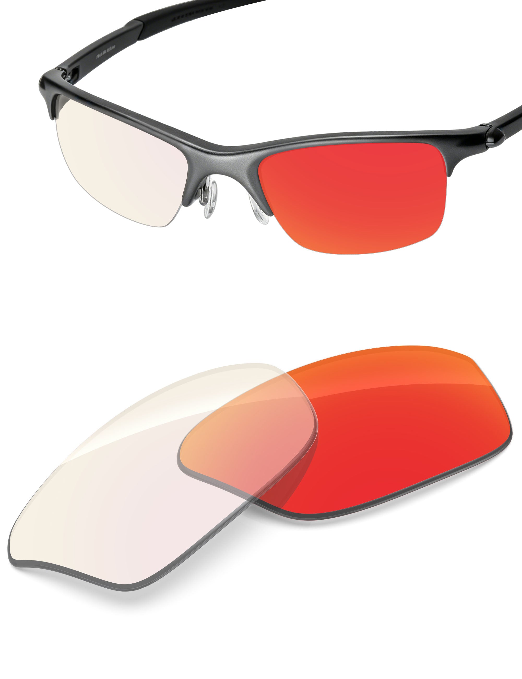 Fire Red FlashMirror™ Photochromic-Non-Polarized
