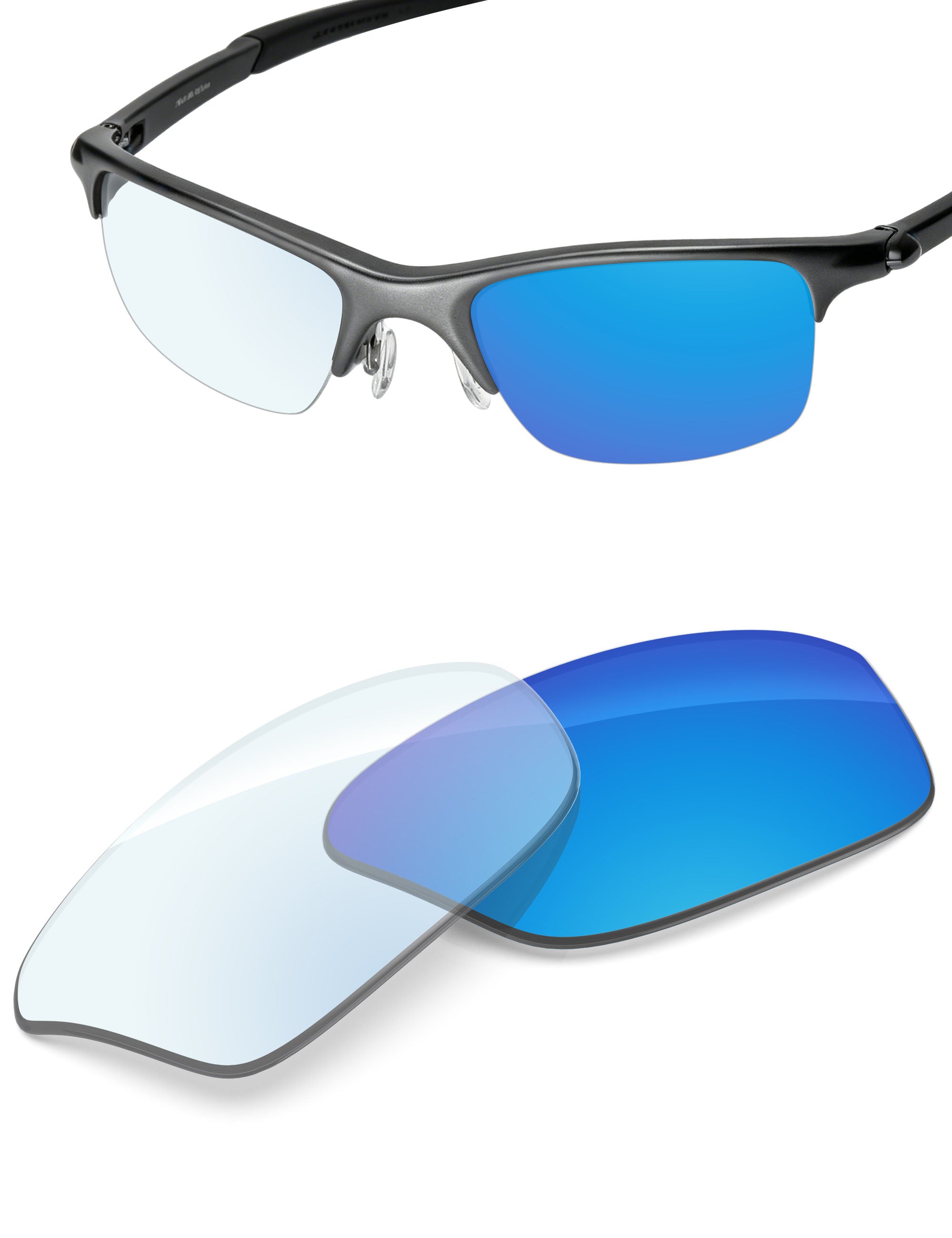 Sky Blue FlashMirror™ Photochromic-Non-Polarized