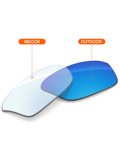 Sky Blue FlashMirror™ Photochromic-Non-Polarized