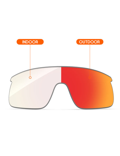 Fire Red FlashMirror™ Photochromic-Non-Polarized