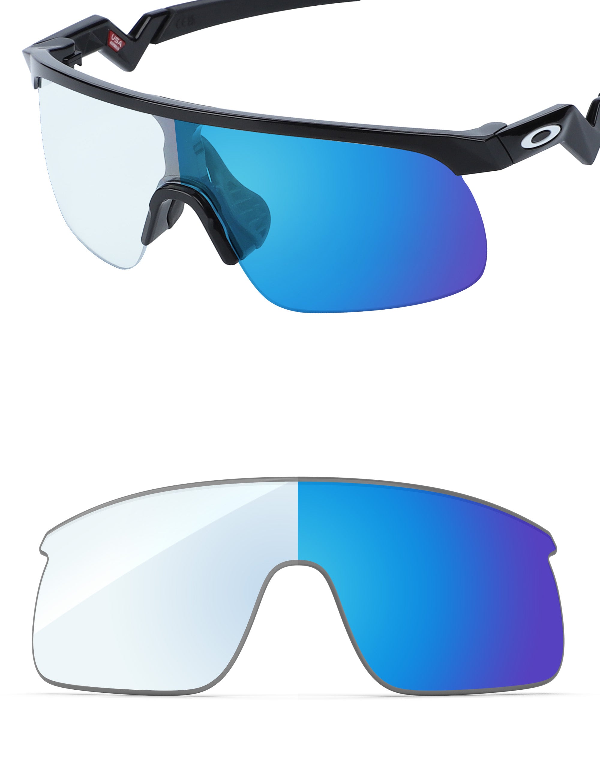 Sky Blue FlashMirror™ Photochromic-Non-Polarized