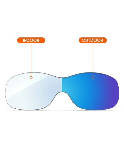 Sky Blue FlashMirror™ Photochromic-Non-Polarized