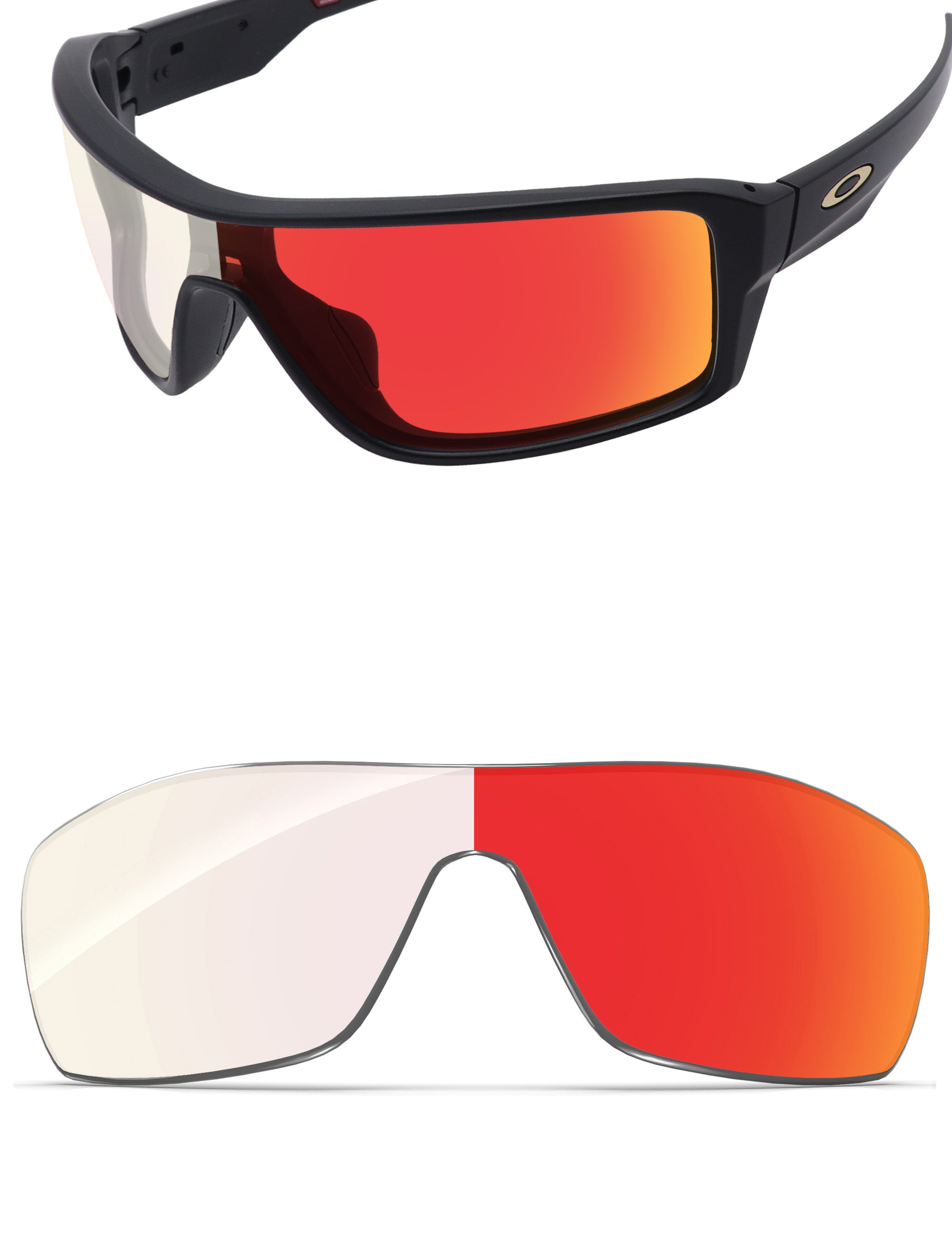 Fire Red FlashMirror™ Photochromic-Non-Polarized