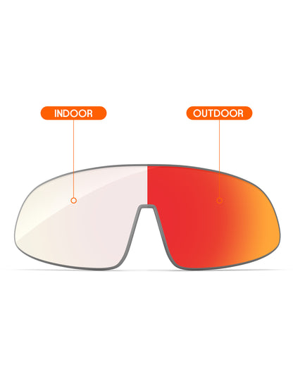 Fire Red FlashMirror™ Photochromic-Non-Polarized