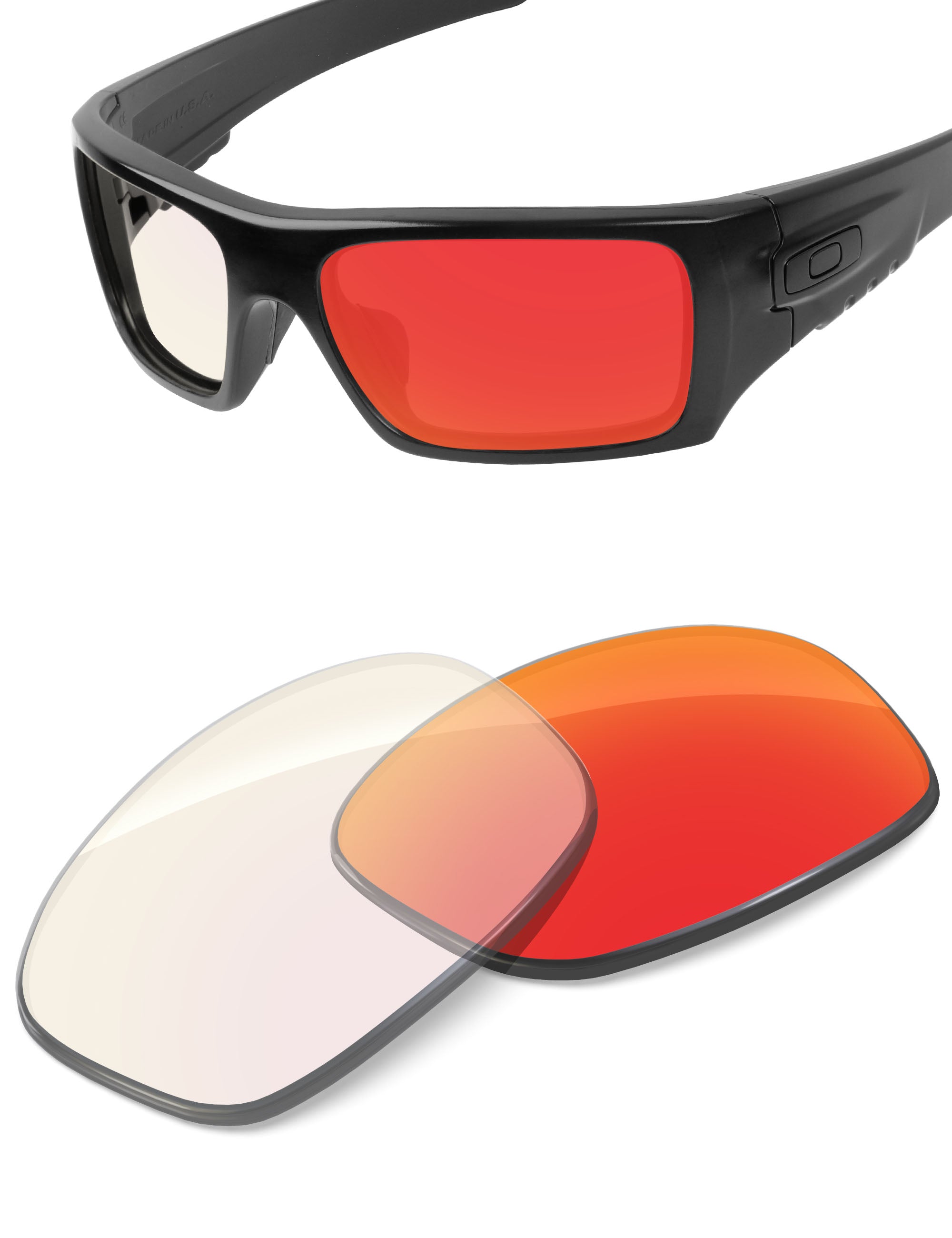 Fire Red FlashMirror™ Photochromic-Non-Polarized