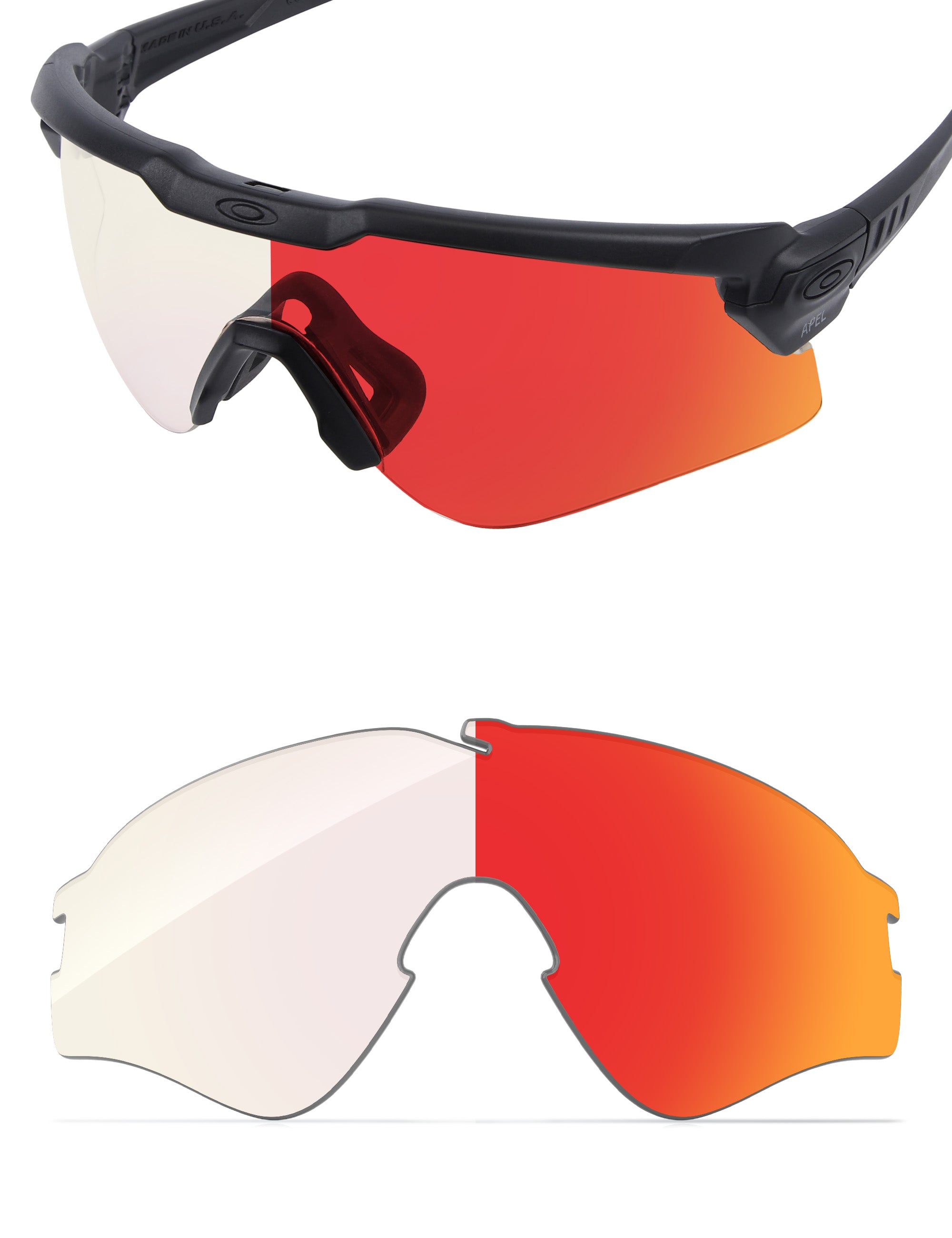 Fire Red FlashMirror™ Photochromic-Non-Polarized