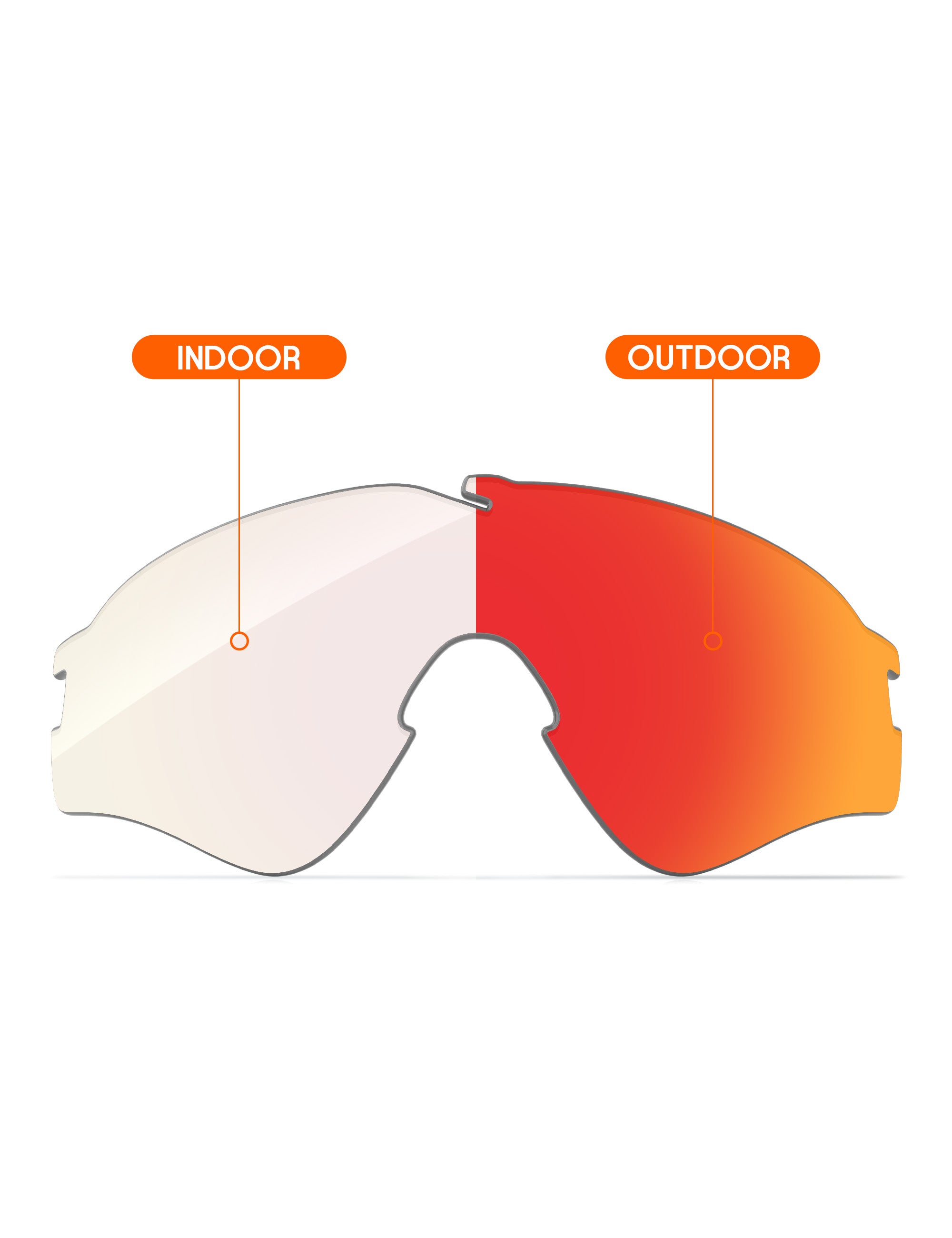Fire Red FlashMirror™ Photochromic-Non-Polarized