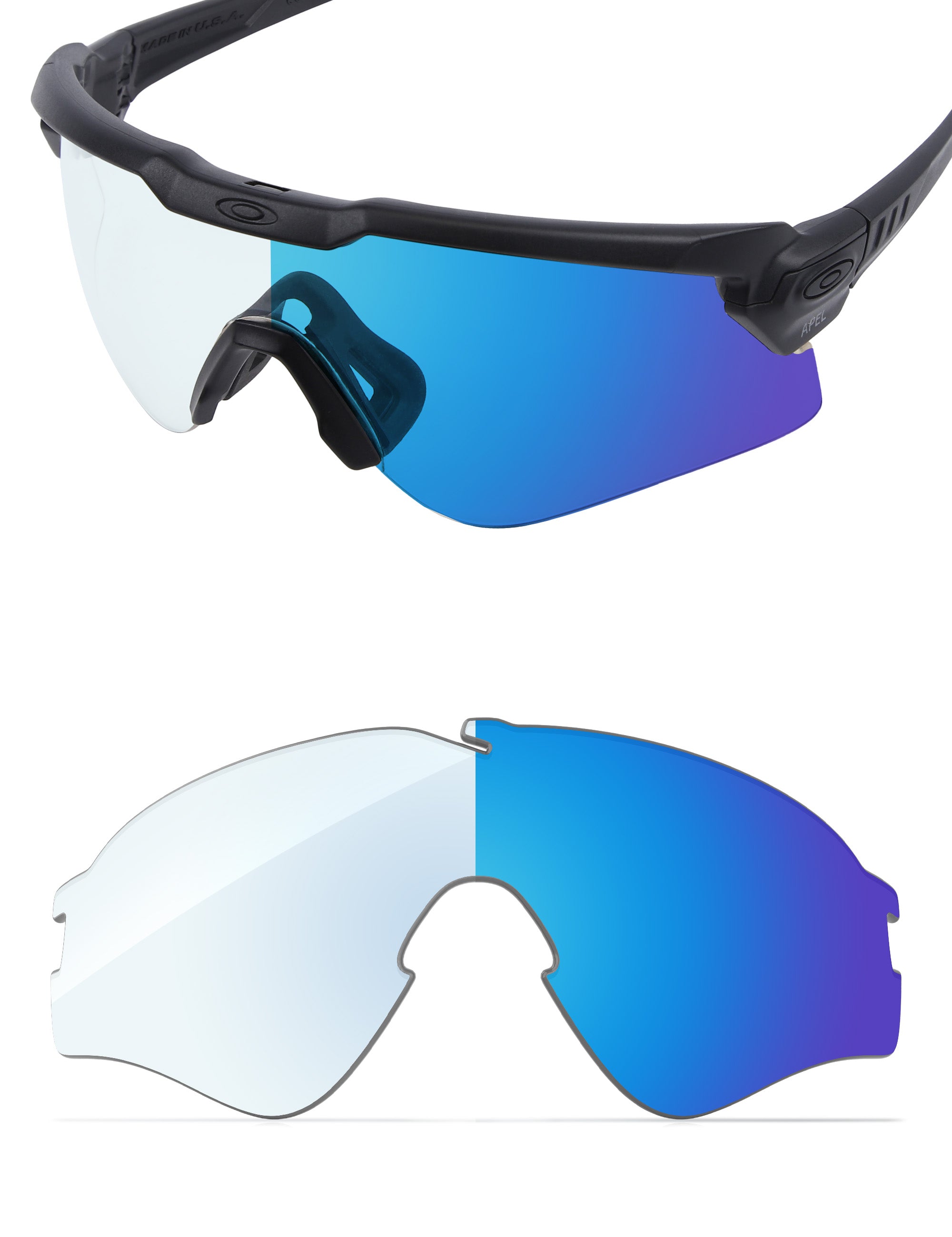 Sky Blue FlashMirror™ Photochromic-Non-Polarized