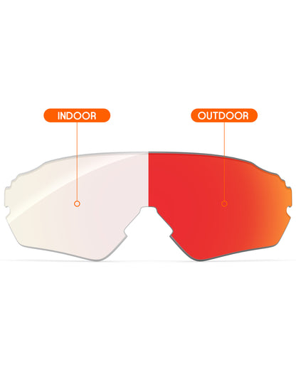 Fire Red FlashMirror™ Photochromic-Non-Polarized