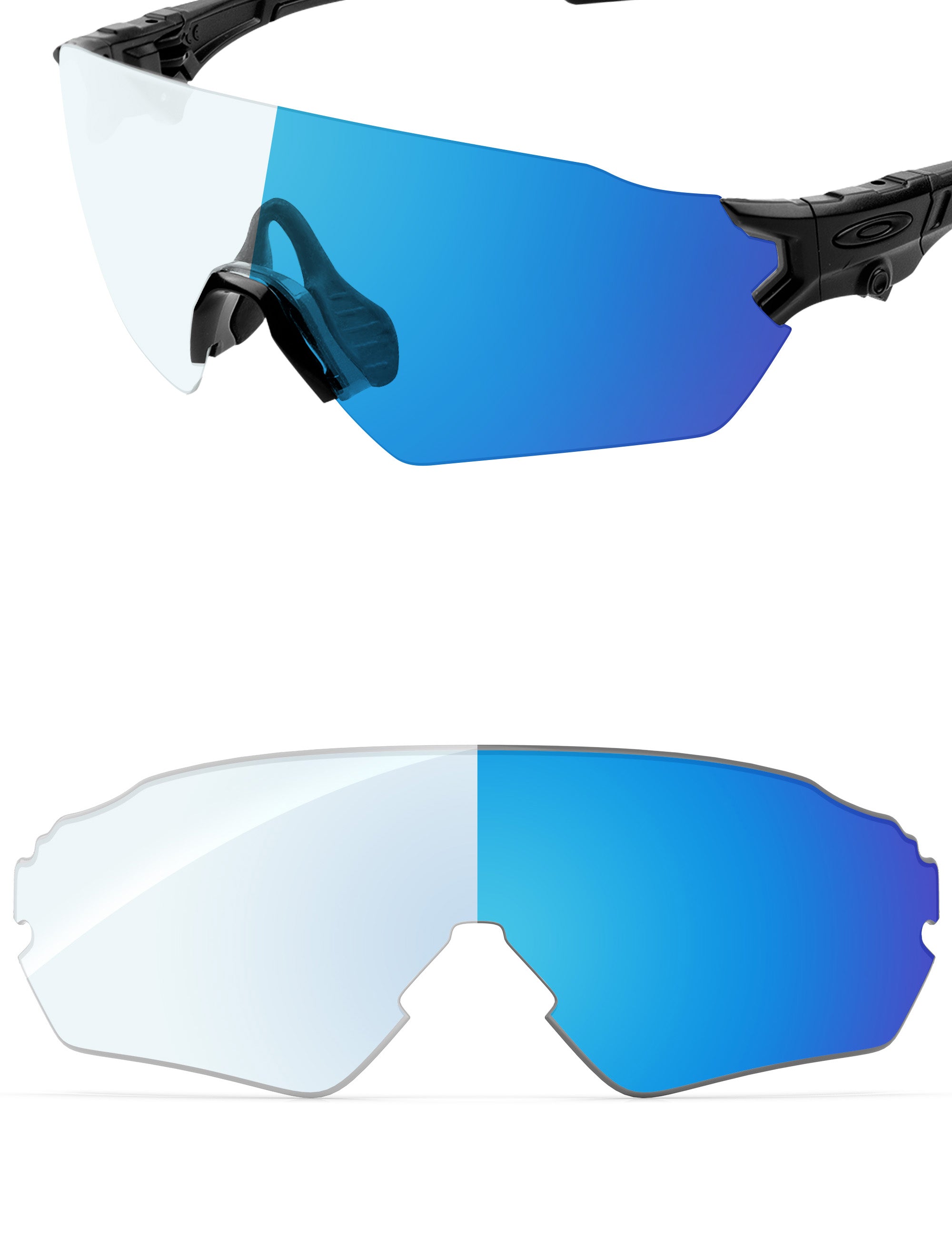 Sky Blue FlashMirror™ Photochromic-Non-Polarized