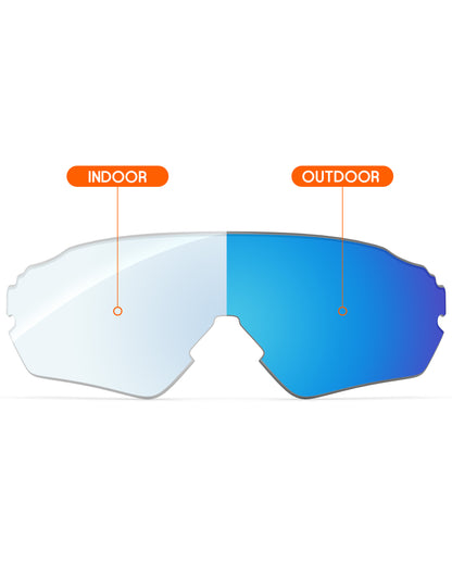 Sky Blue FlashMirror™ Photochromic-Non-Polarized