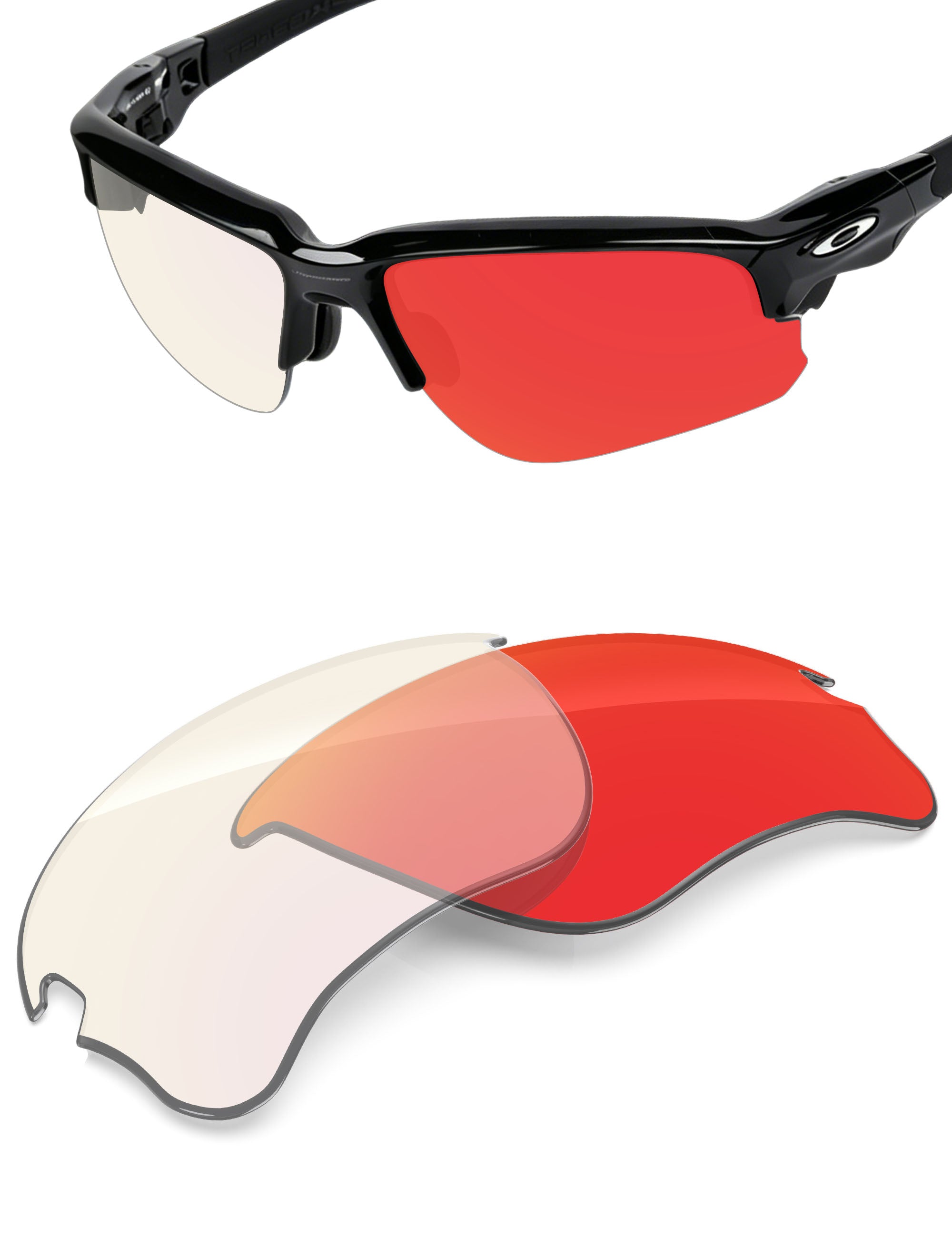 Fire Red FlashMirror™ Photochromic-Non-Polarized