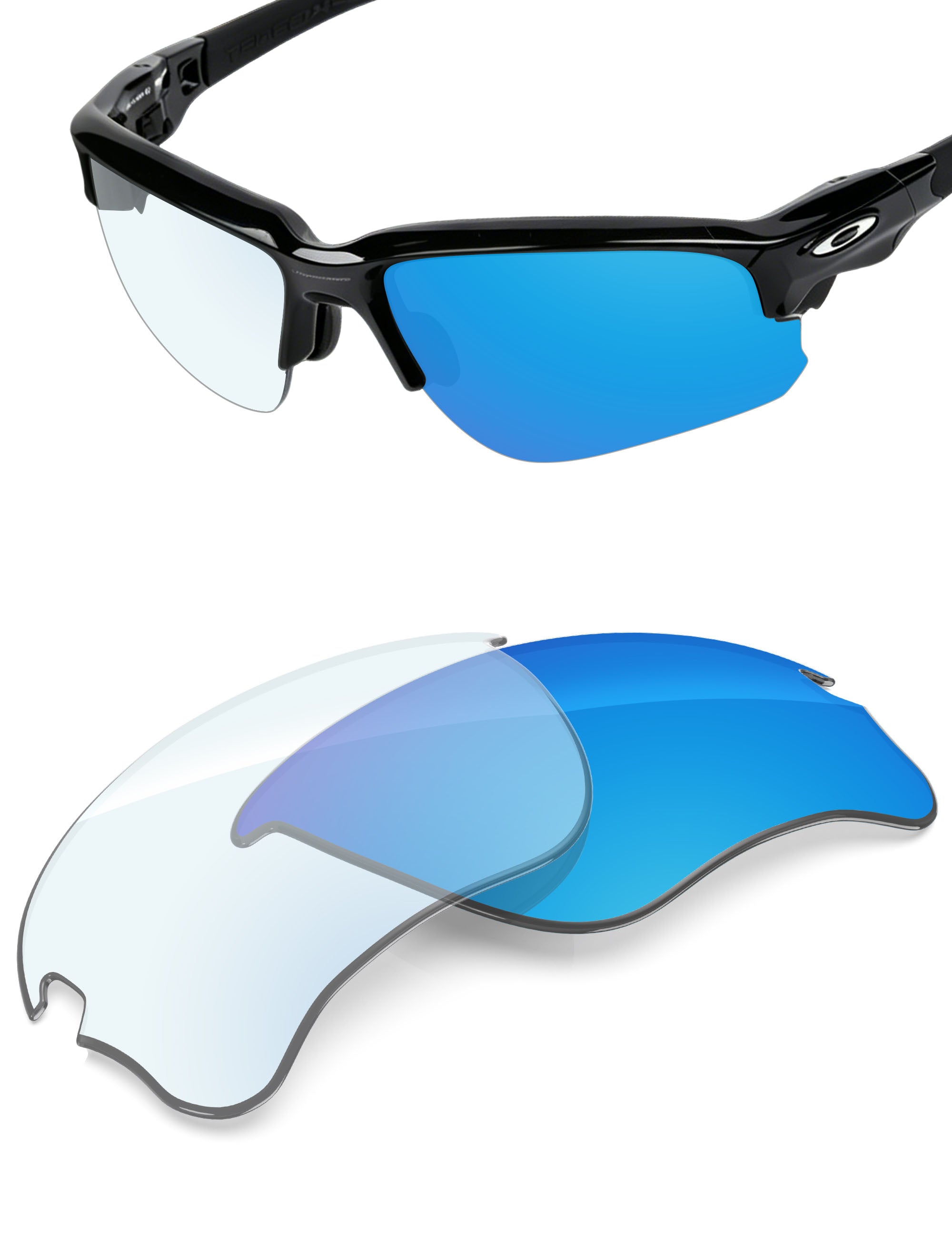 Sky Blue FlashMirror™ Photochromic-Non-Polarized