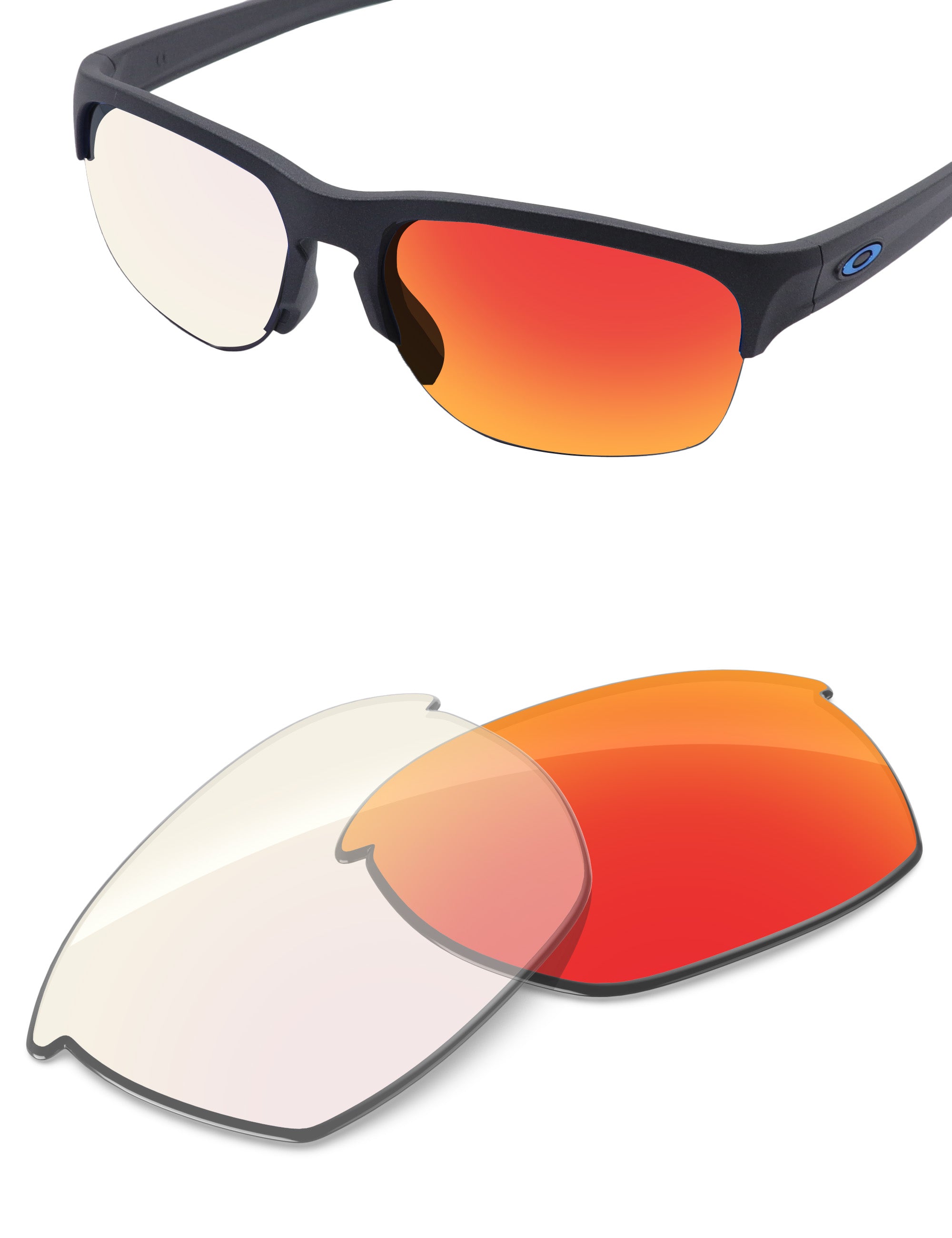 Fire Red FlashMirror™ Photochromic-Non-Polarized