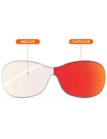 Fire Red FlashMirror™ Photochromic-Non-Polarized