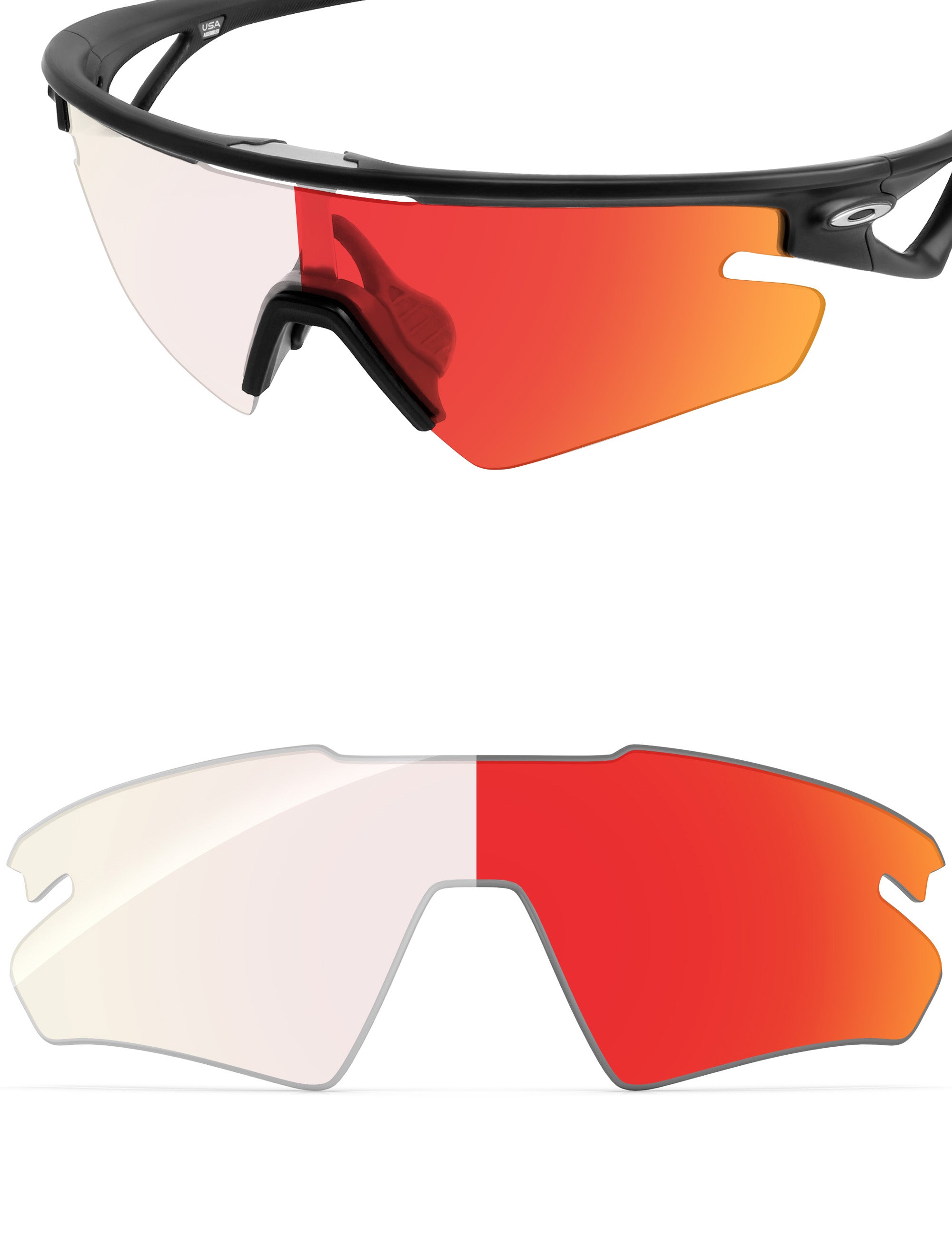 Fire Red FlashMirror™ Photochromic-Non-Polarized