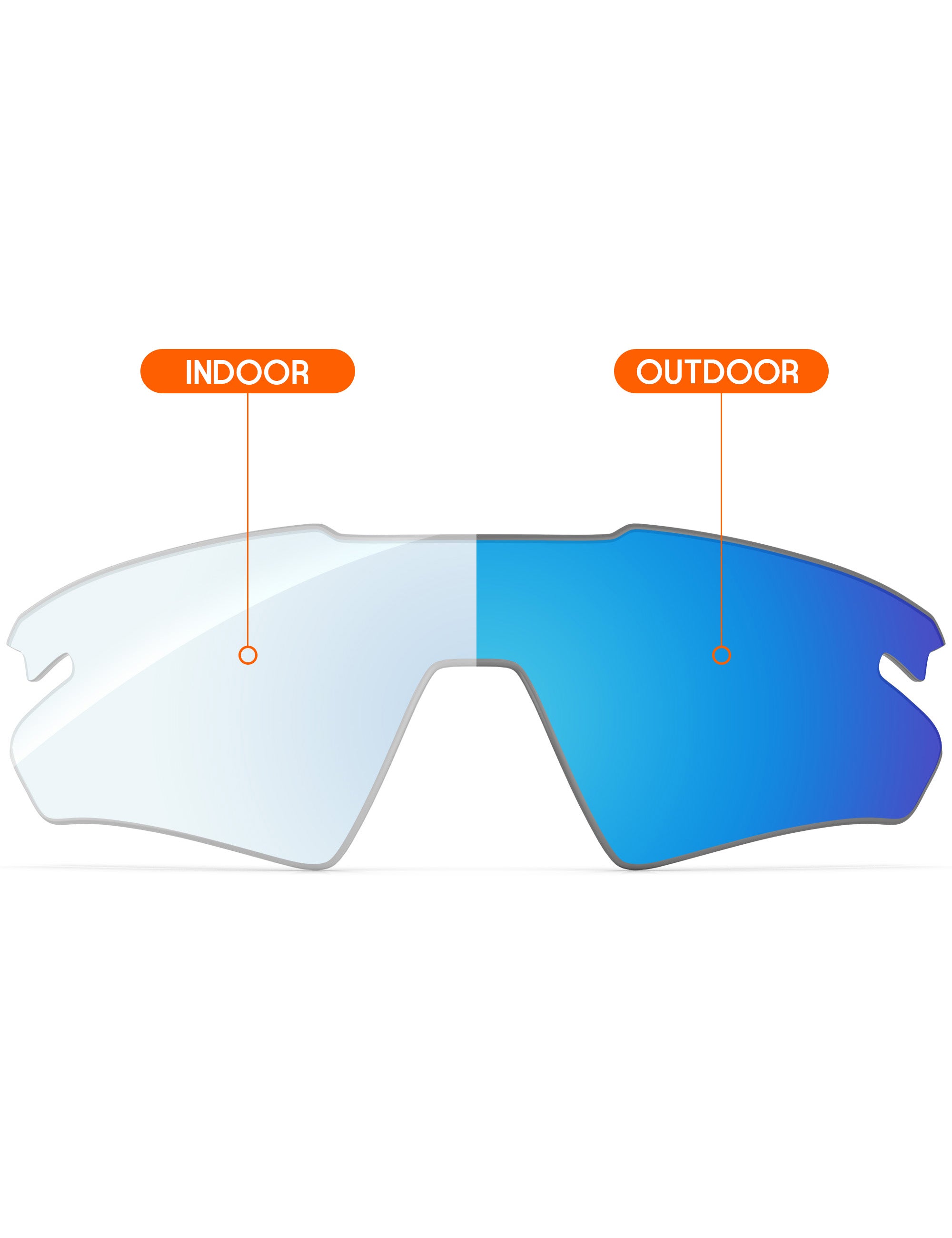 Sky Blue FlashMirror™ Photochromic-Non-Polarized