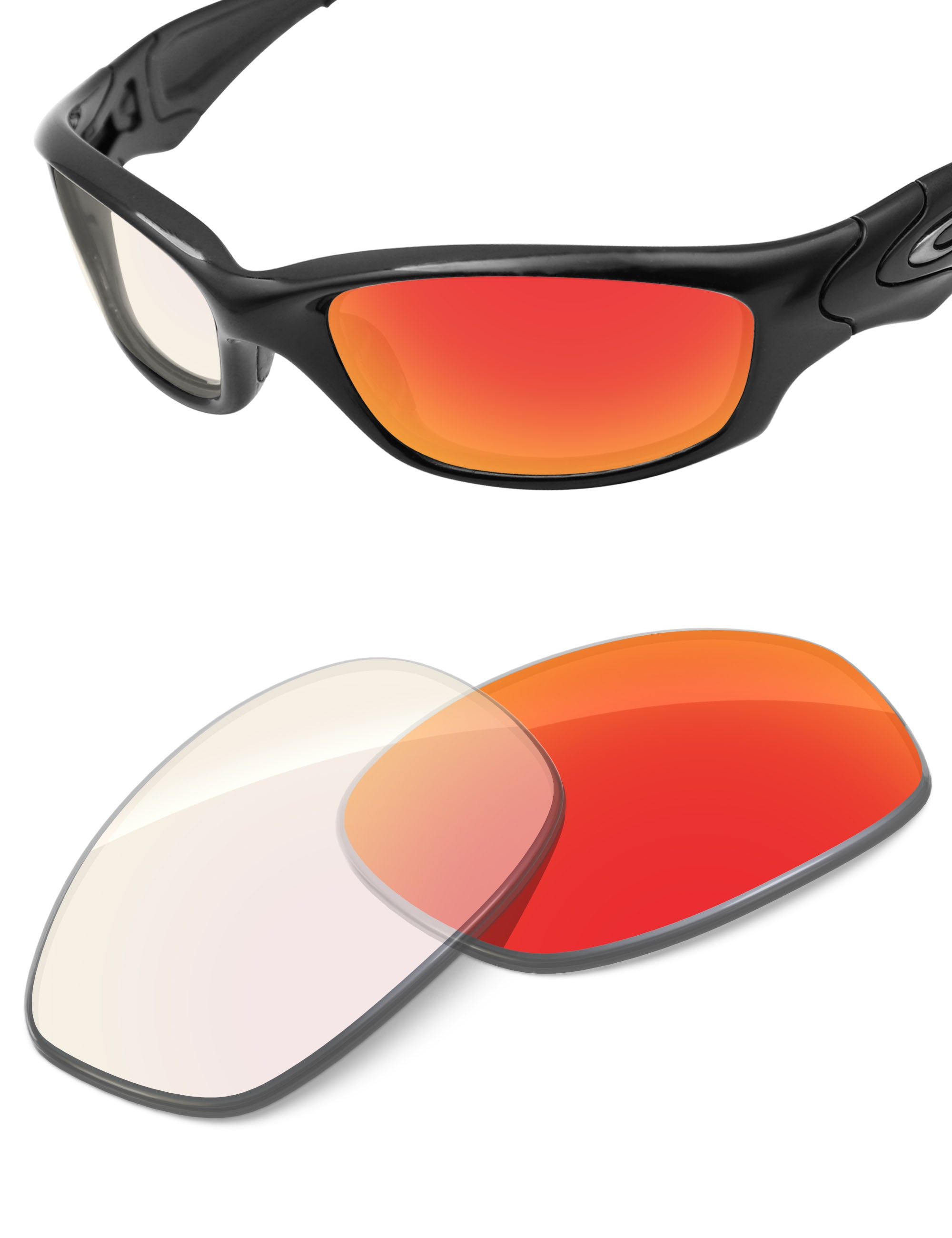 Fire Red FlashMirror™ Photochromic-Non-Polarized