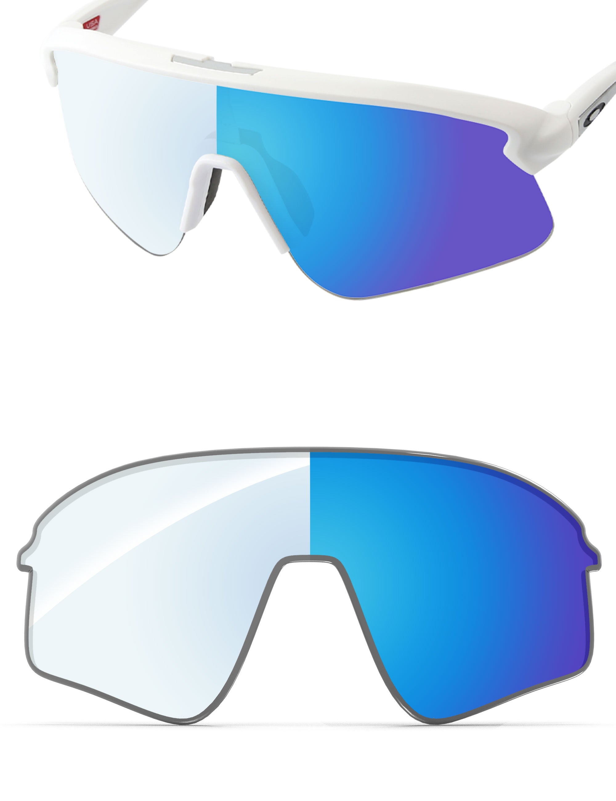 Sky Blue FlashMirror™ Photochromic-Non-Polarized