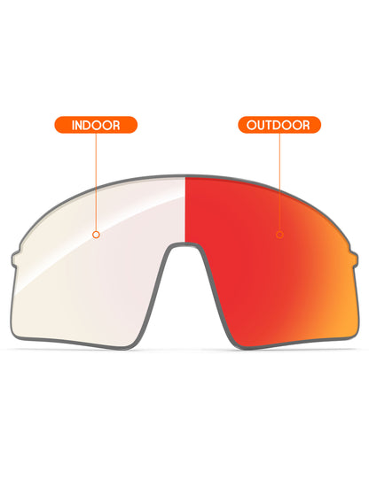 Fire Red FlashMirror™ Photochromic-Non-Polarized