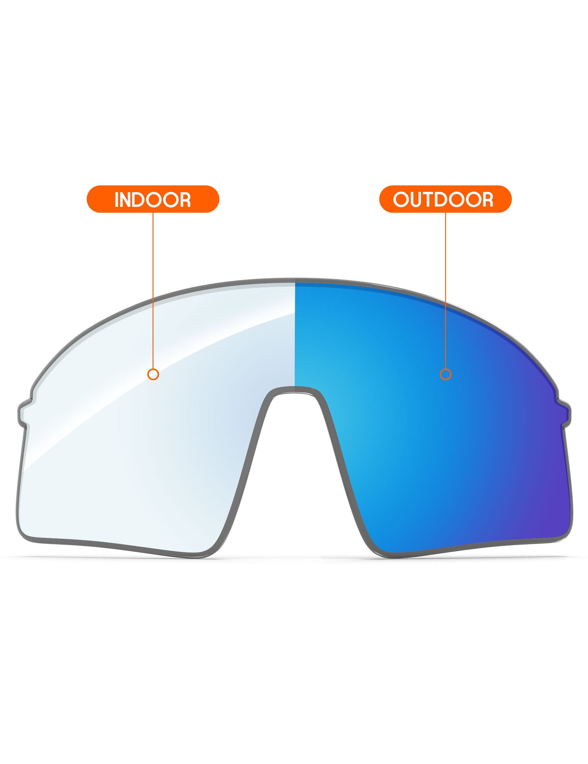 Sky Blue FlashMirror™ Photochromic-Non-Polarized