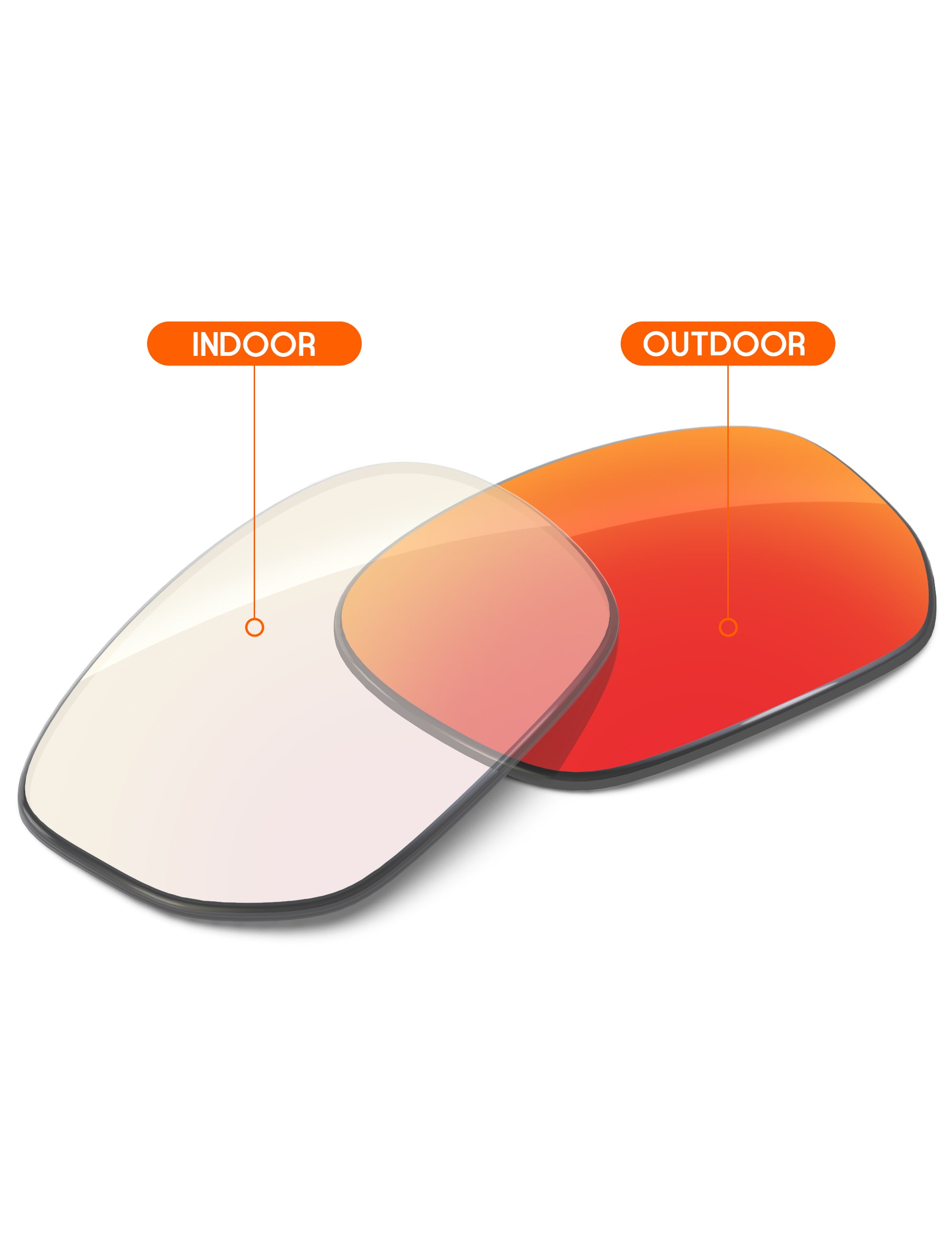 Fire Red FlashMirror™ Photochromic-Non-Polarized