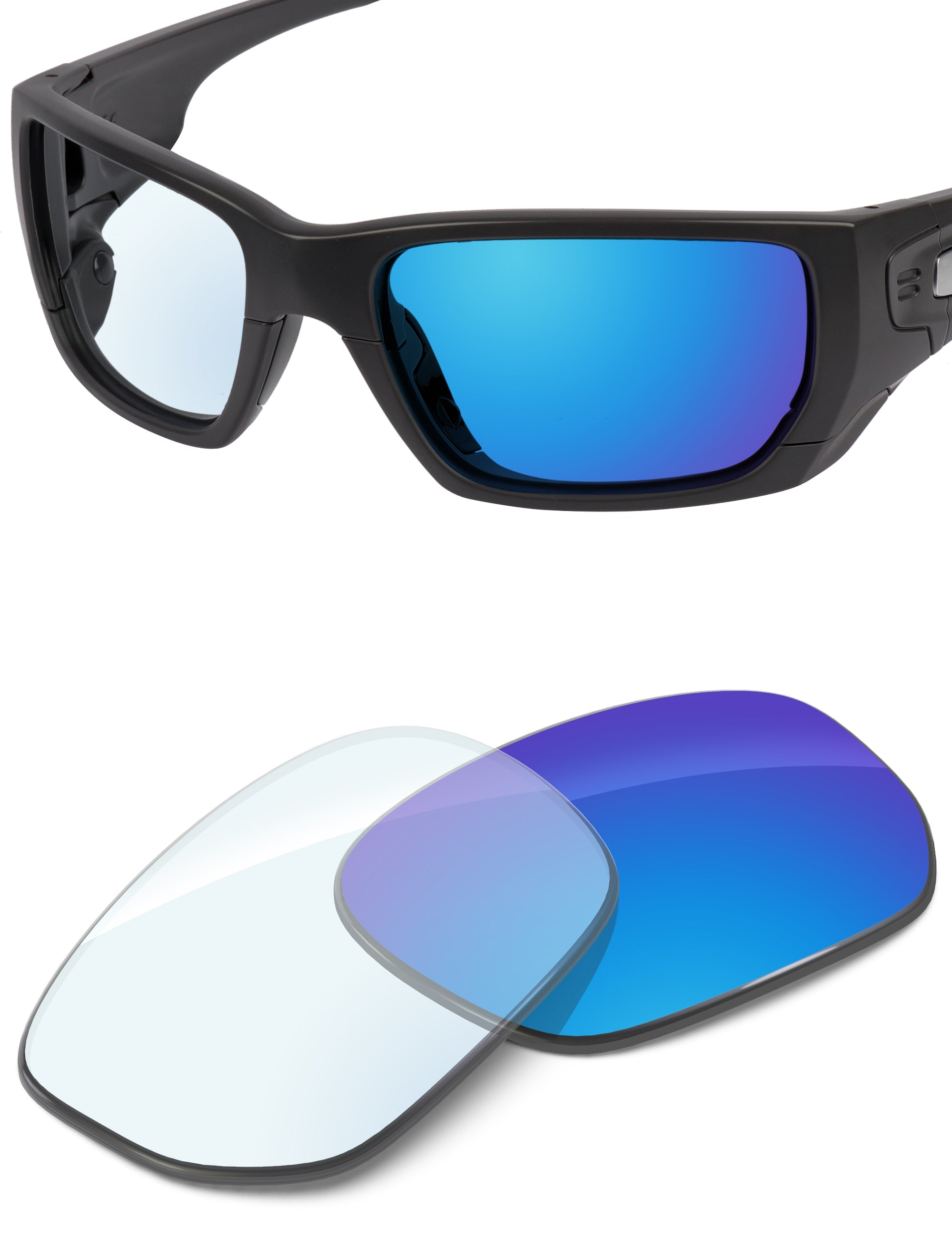 Sky Blue FlashMirror™ Photochromic-Non-Polarized