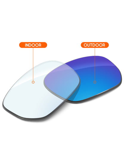 Sky Blue FlashMirror™ Photochromic-Non-Polarized