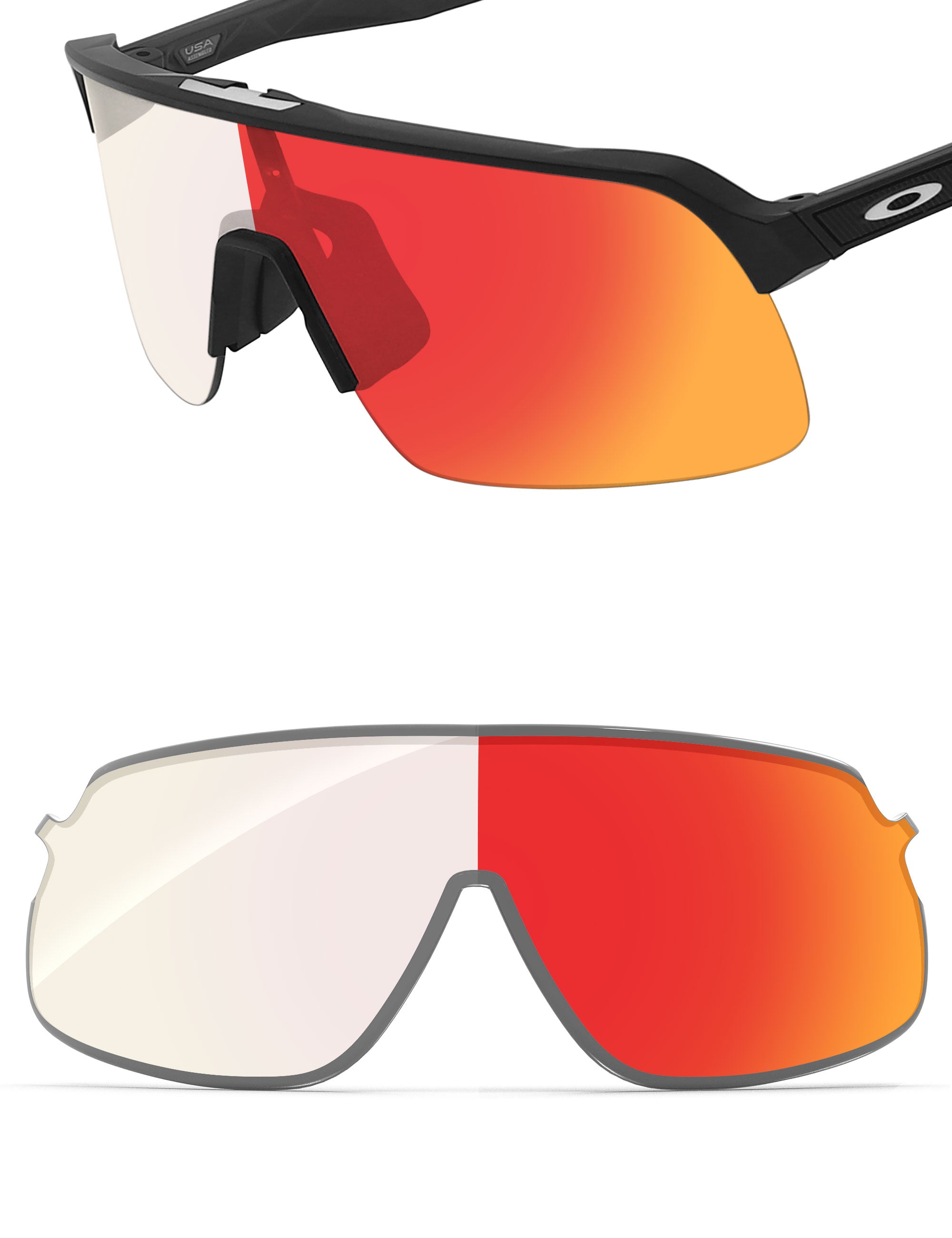 Fire Red FlashMirror™ Photochromic-Non-Polarized