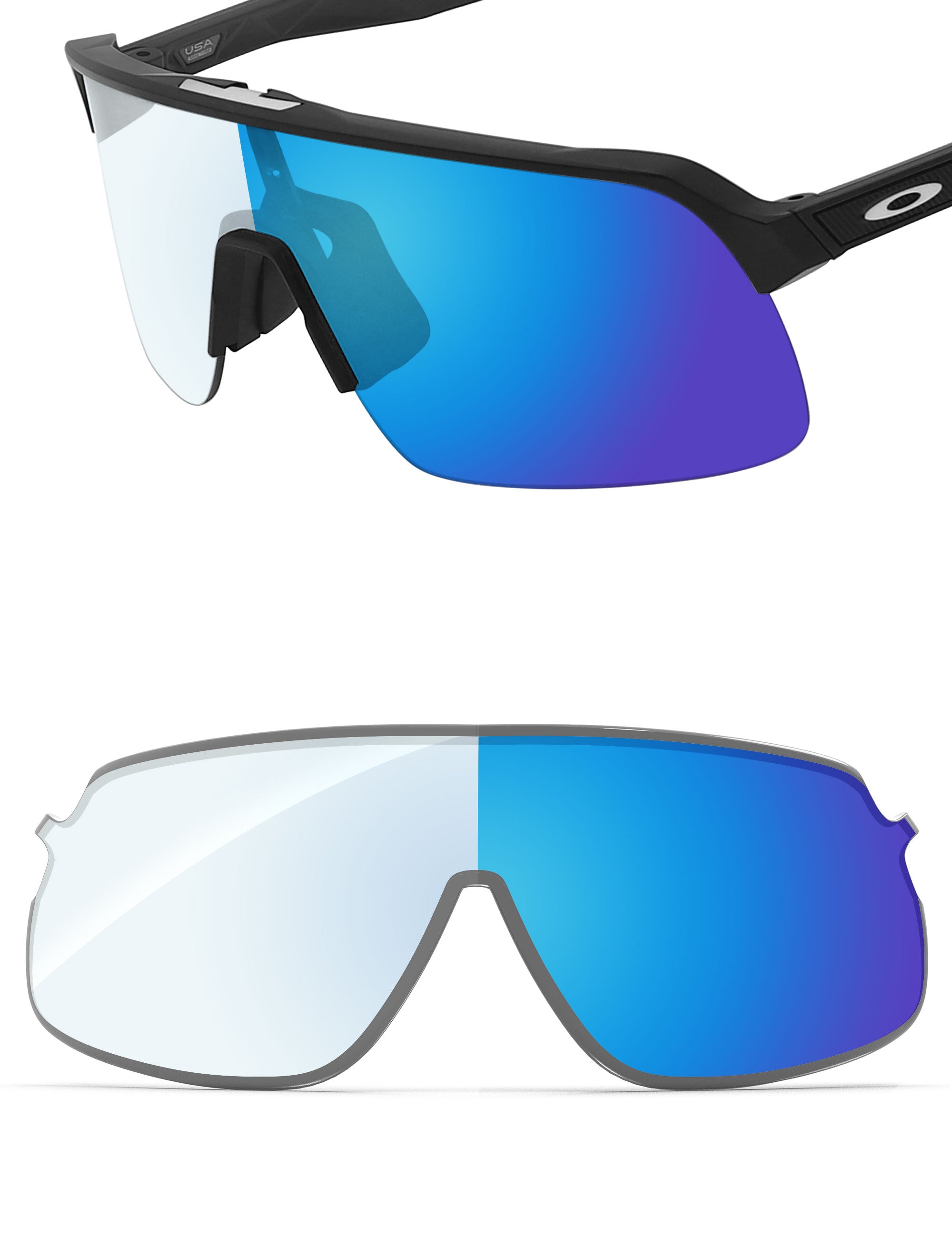 Sky Blue FlashMirror™ Photochromic-Non-Polarized