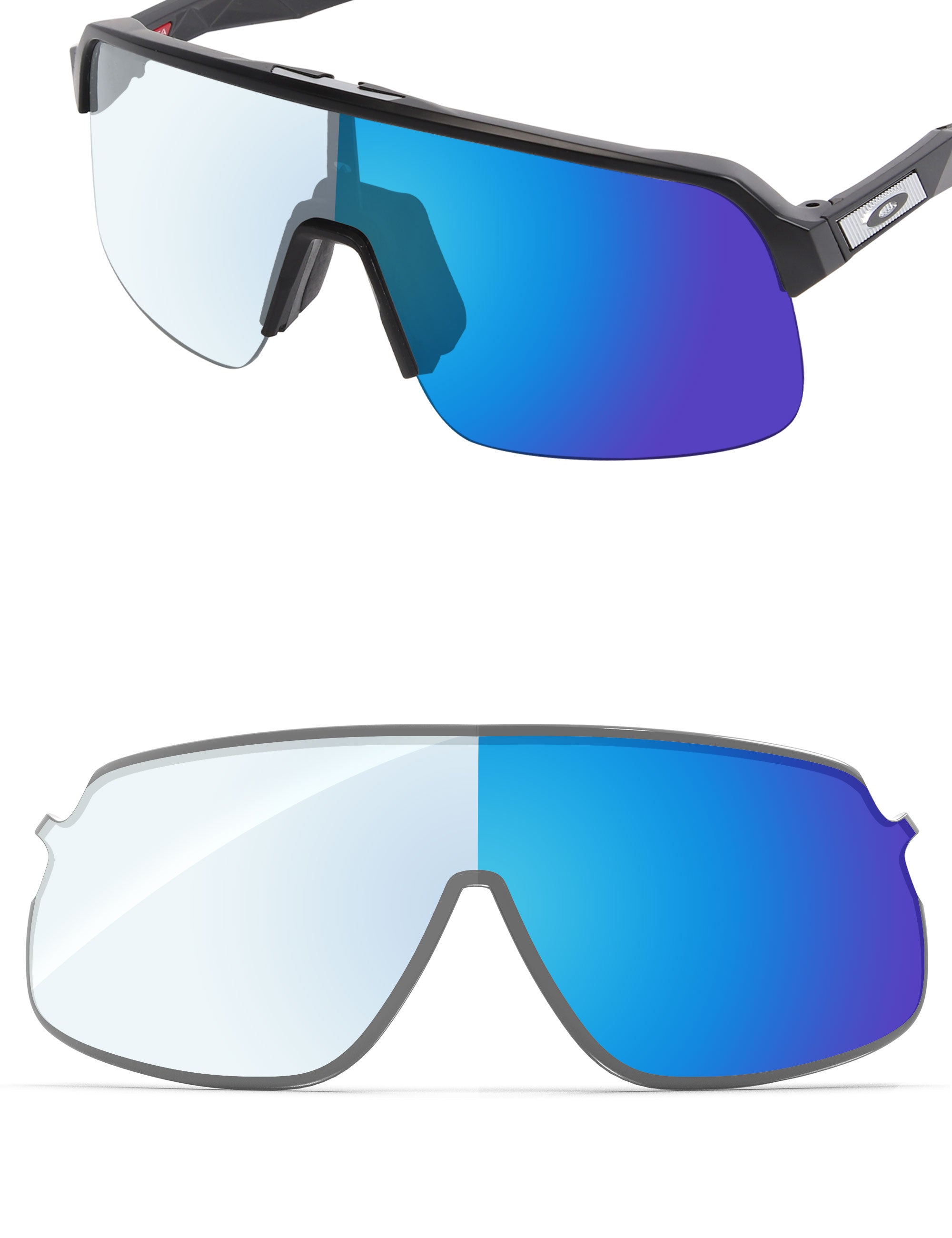 Sky Blue FlashMirror™ Photochromic-Non-Polarized