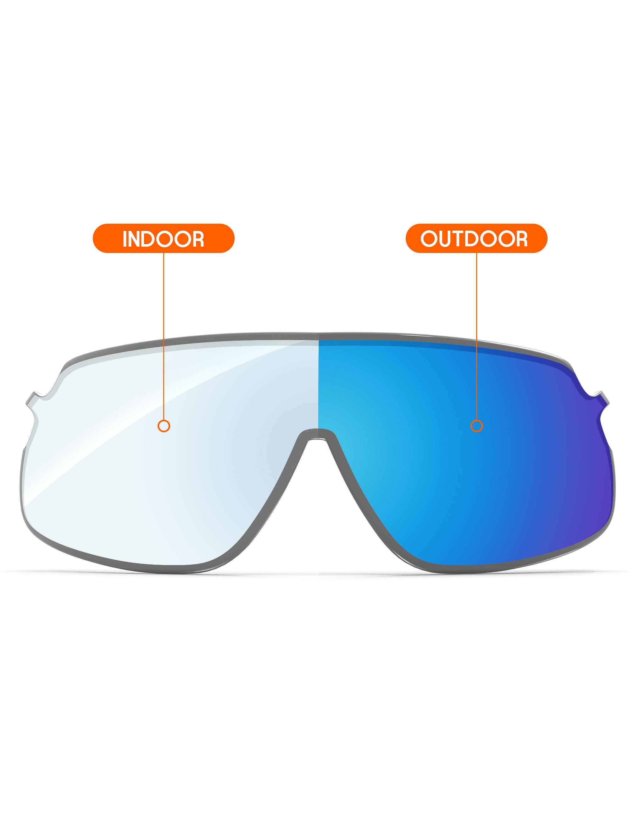 Sky Blue FlashMirror™ Photochromic-Non-Polarized