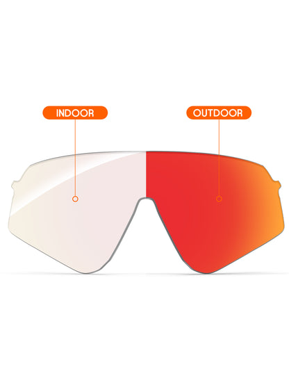 Fire Red FlashMirror™ Photochromic-Non-Polarized