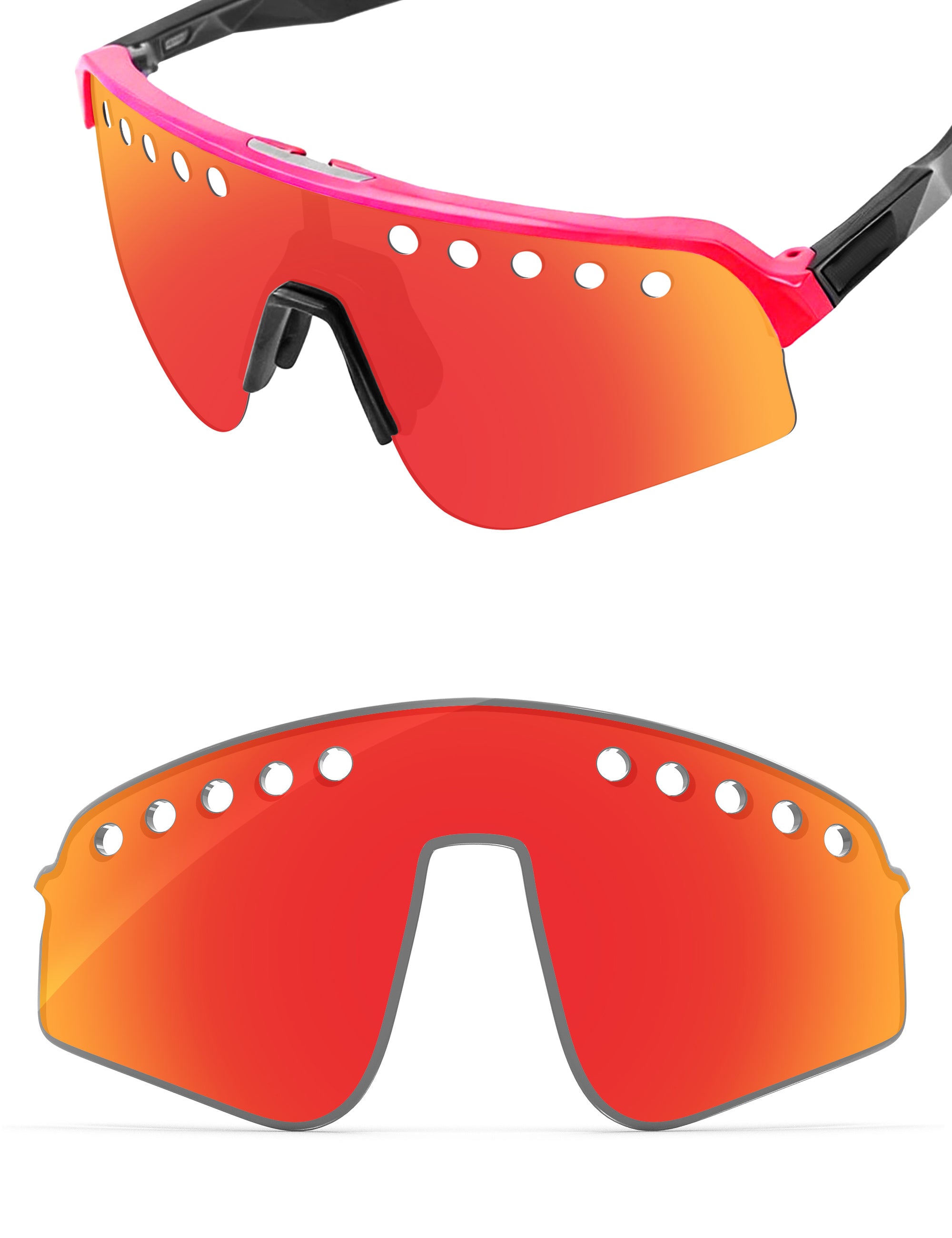 Fire Red FlashMirror™-Non-Polarized